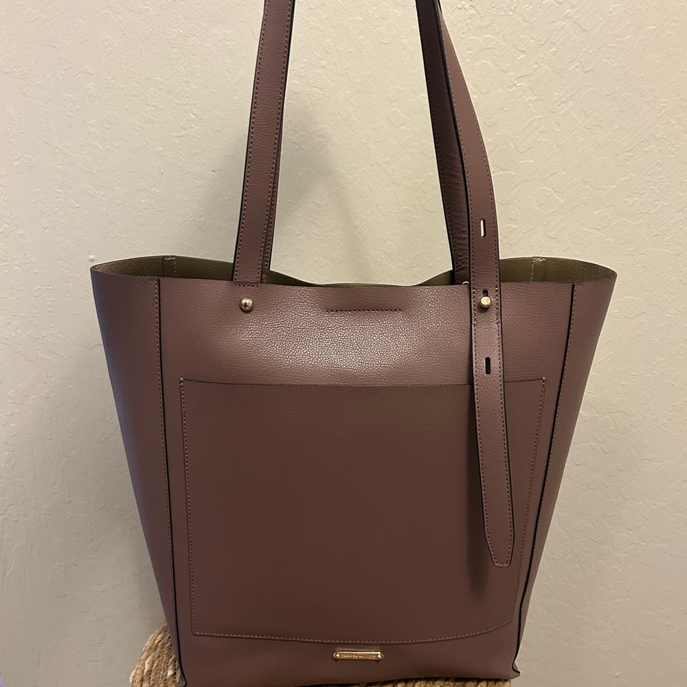Rebecca Minkoff Mauve Brown Leather Shoulder Tote